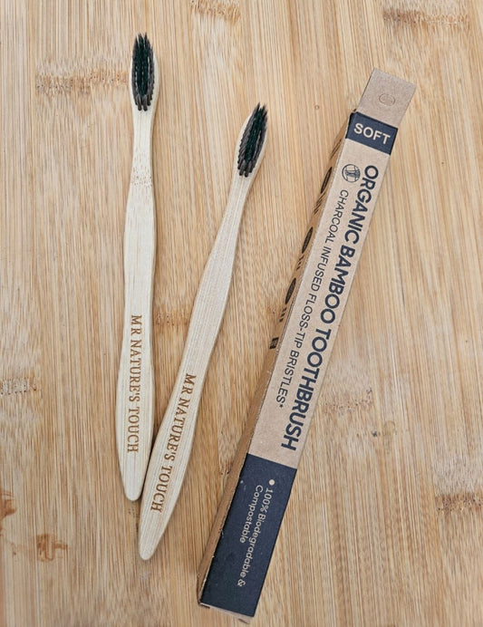 Bamboo Brush With Charcoal bristle